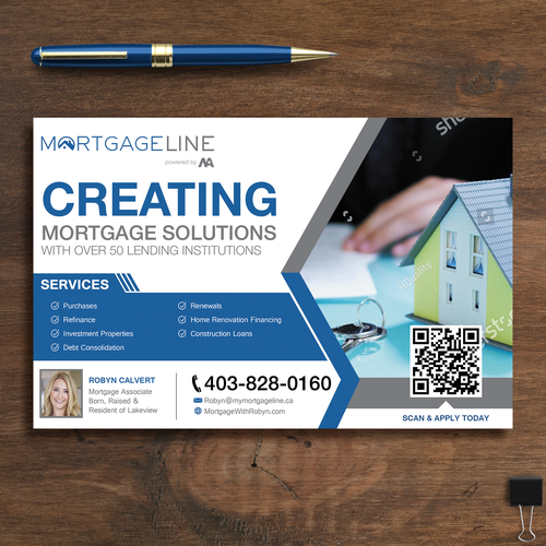 Design Postcard for Mortgage Broker por Alphabet ♥