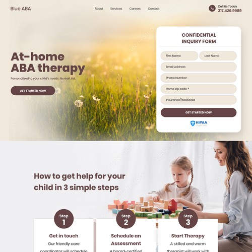 Looking for a friendly and minimalist design for kids therapy Site Design by JVM✅