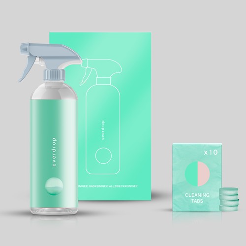 Design Premium Spray Bottle and Packaging for Cleaning Supplies por Jorge Ros