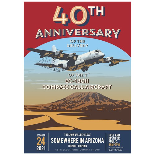 Air Force Flying Group 40th Anniversary Celebration Design by thelembique