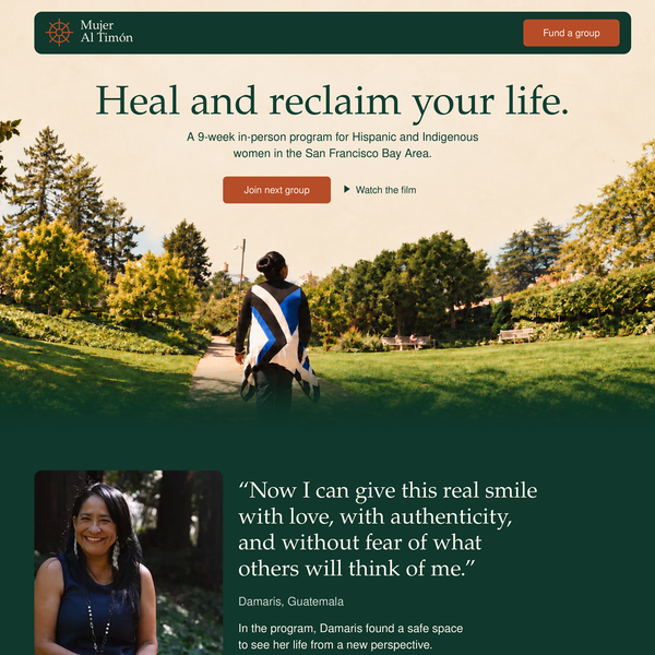 Redesign landing page mujeraltimon.org