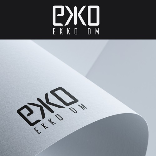 SIMPLE LOGO - ekko Letters then dm after Design by DotBezier