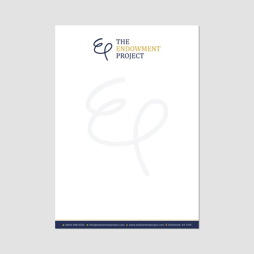 Clean, simple note design, The Endowment Project Design by prosenjit_P