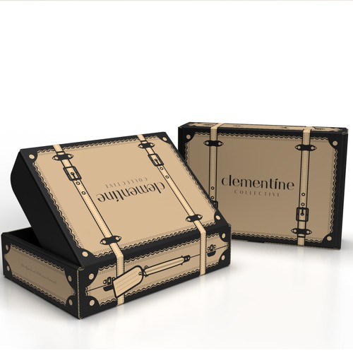 Designs Design a shipping box that looks like vintage luggage for