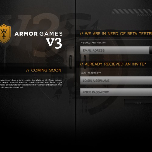 Breath Life Into Armor Games New Brand - Design our Beta Page Design von jaridworks