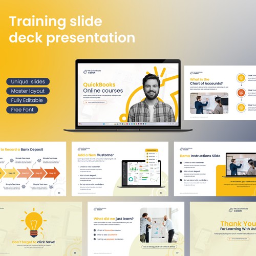 Training slide deck presentation Design by Sufiyora Designs