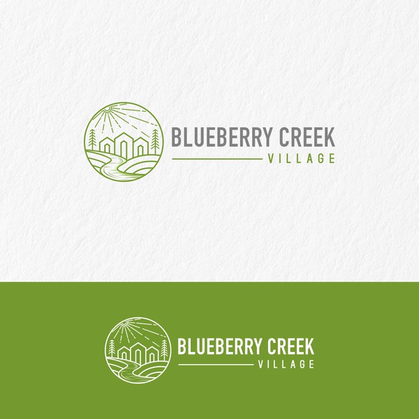 Design by Sitok titled "Create an eco-conscious logo for BlueBerry Creek Village !"