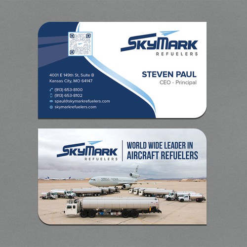 Need business card redesign for Aircraft Truck Fueling company Design by CurveSky™ ☑️