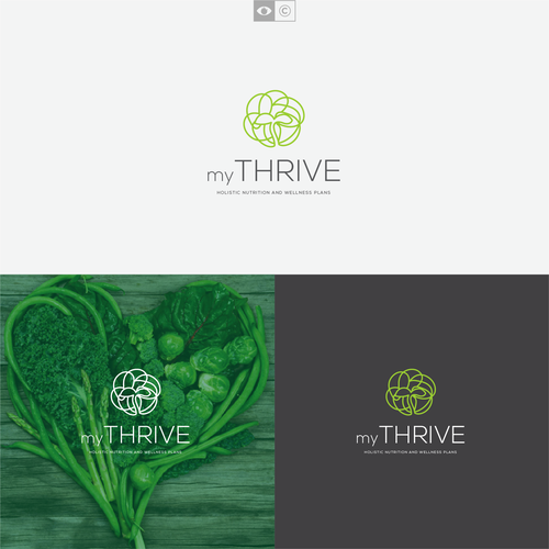 Logo design for myTHRIVE, holistic nutritionists Design by enfanterrible