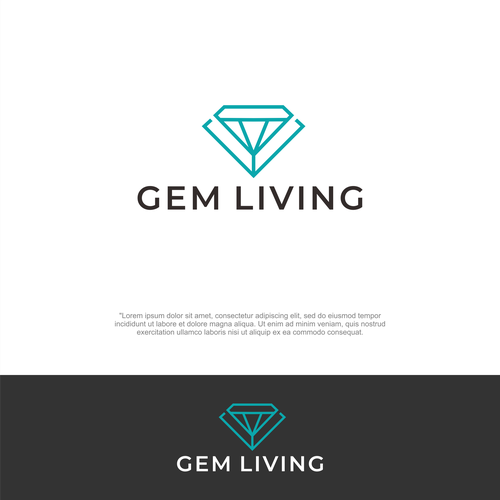 Geometrical, minimalist, modern brand design for Gem Living Design by hawwa.sign