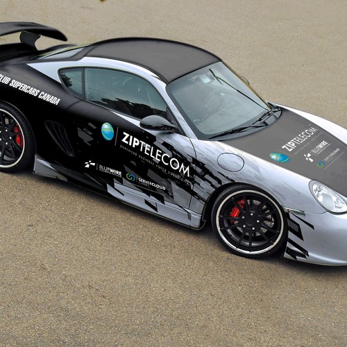 Design di Create a clean looking marketing / track car wrap concept for a technology / telecom company di rizadeli