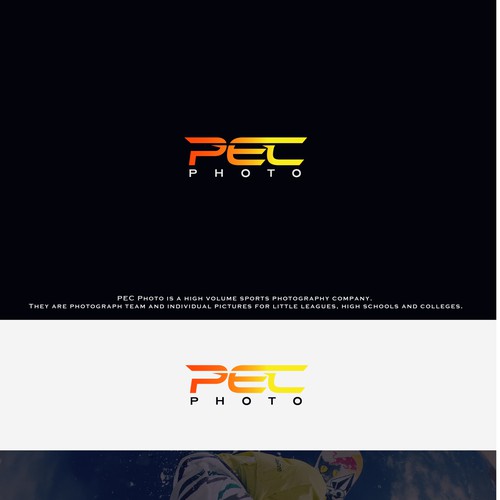 Create a simple, sleek photography logo for my sports photography