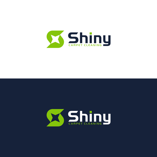 Shiny carpet cleaning logo design 