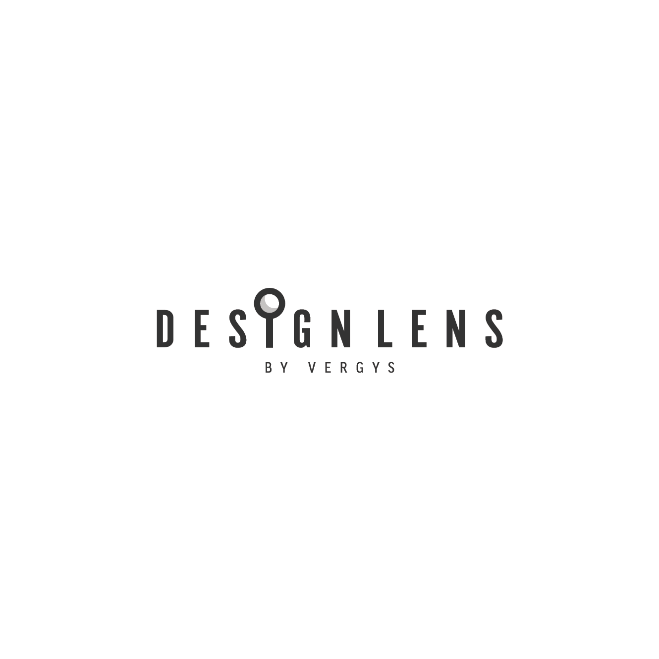 Distressed logo with the title 'Design Lens Logo'
