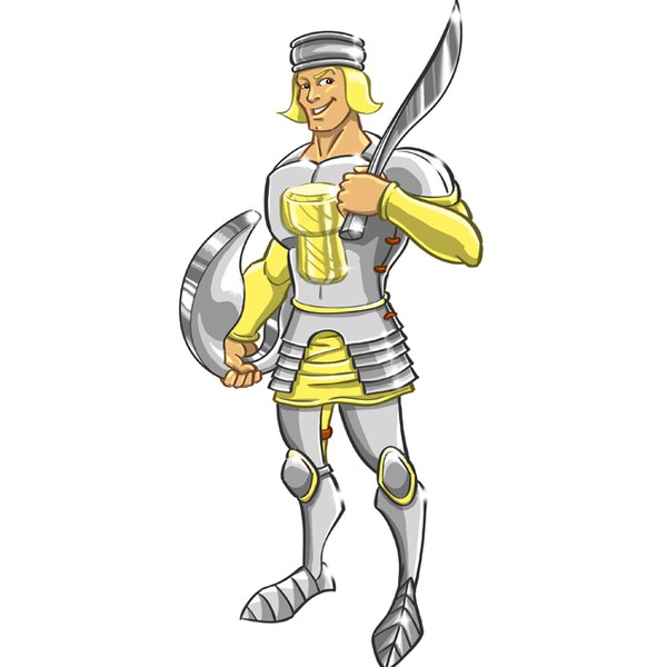 Design by jspoli.com titled "illustration de 5 personnages fantastiques reliés au monde du vin"