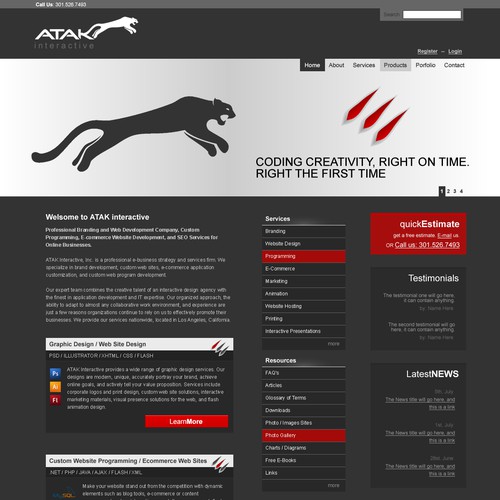 Interactive Services Agency Web Redesign - Award Winner Wanted Design by antares5
