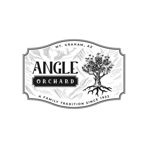 100 year old orchard logo. Design by Yeh