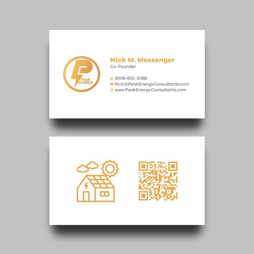 Modern Business Card Design for Electric Energy and Solar Company Design by Birendra Chandra Das