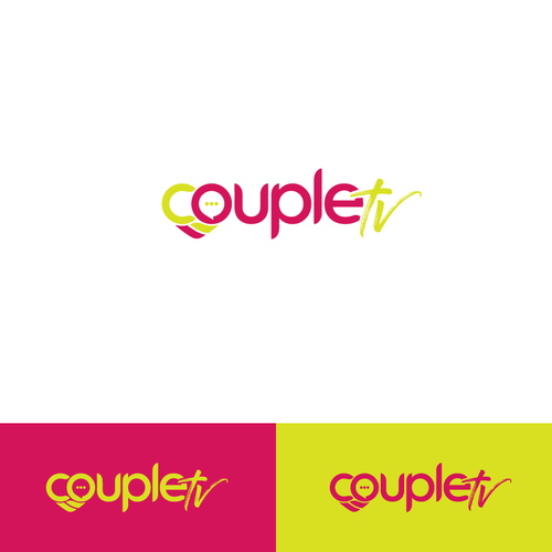 Couple.tv - Dating game show logo. Fun and entertaining. Diseño de Sufiyanbeyg™