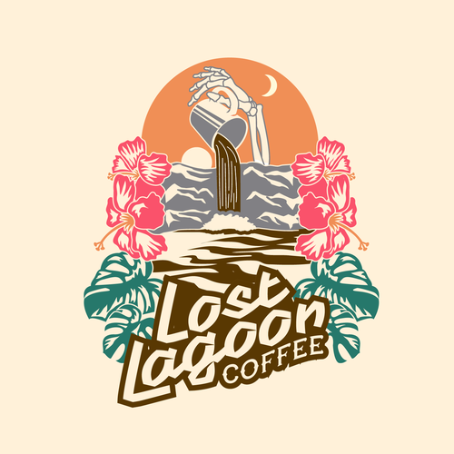 Vibey Coffee Logo for the Tiki Crowd Design by Lindsey Reeves