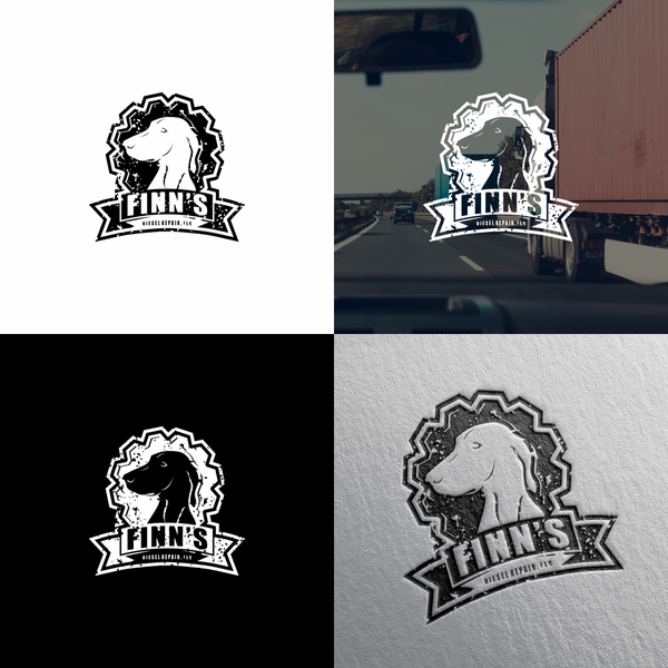 Design by track_art titled "Finn’s Diesel Repair, LLC"