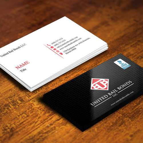 Creative eye catching business card design for bail bonds company Design by ifranciskovic024