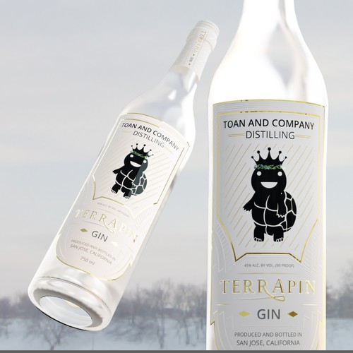 Gin Bottle Label-ontwerp door Antidotooo™