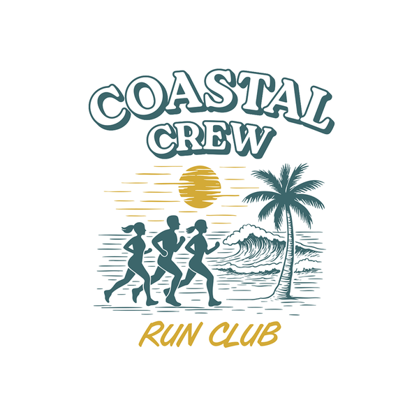 Coastal Crew Run Club Tshirt Design