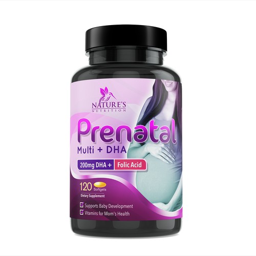 Prenatal Vitamins Label Design needed for Nature's Nutrition Ontwerp door ted181 dexign