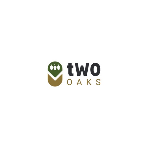 Construction, 3 business owners, use the work TWO oaks in our logo , very bold and intense  graphic Design by Stewardesign