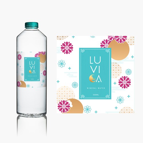 Label design for [beauty mineral water] for women Design by susubayramm (insta)