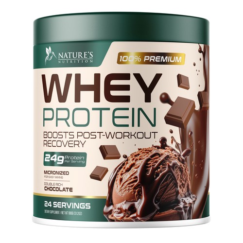 Tasty Whey Protein Chocolate Design Needed for Nature's Nutrition Design réalisé par UnderTheSea™