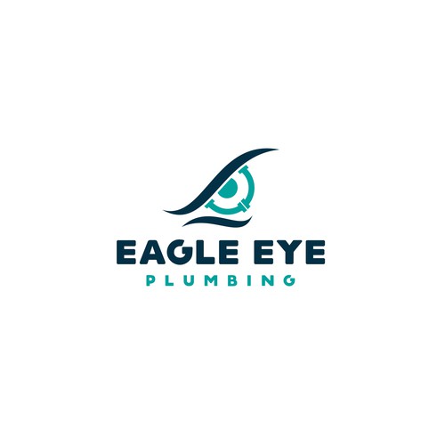 Eye catching and very marketable logo for plumbing company. The company name is Eagle Eye Plumbing Design by @SaihiART
