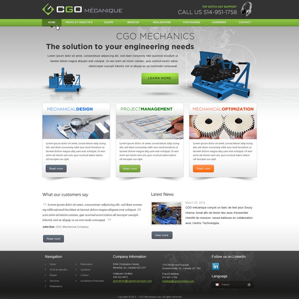 Design by Jan Michael Gelogo titled "CGO Mecanique year 2012"