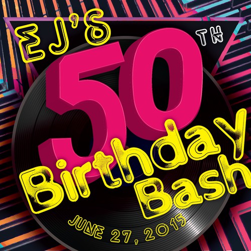 We need a logo for my friend EJ's 50th birthday bash Design by KatarinaBG