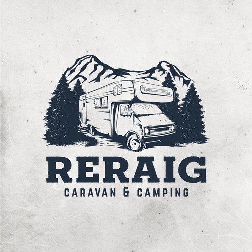 Retro RV camp logo for our new cool campsite! Design by Piccolo_Ney