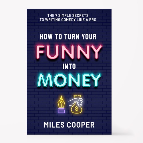 Funny book cover for book about being funny! Ontwerp door mersina