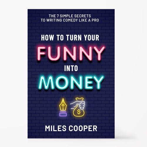Funny book cover for book about being funny! Design by mersina
