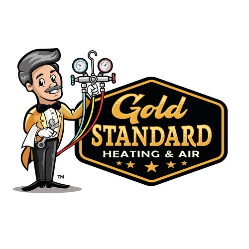 Powerful and Charming Character logo for an Heating and Air Company Design by Bezzot!design