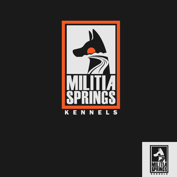 Design by sr93.me titled "Modern double explosure-like effect on a logo for boarding kennels."