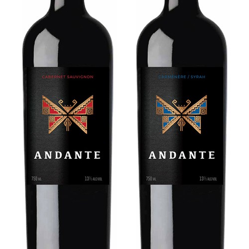 Wine label designer needed for Andante: award-winning, expertly curated wines from Chile Design by Sonia Maggi