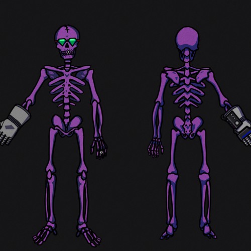 コンペ「Anti.biz needs a 2D skeleton character design」のデザイン by Little Georgeさん 