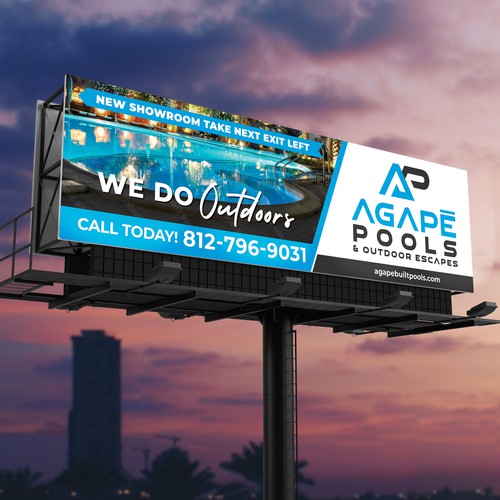 POOL AND OUTDOOR LIVING BILLBOARD DESIGN Design by SoftSkills