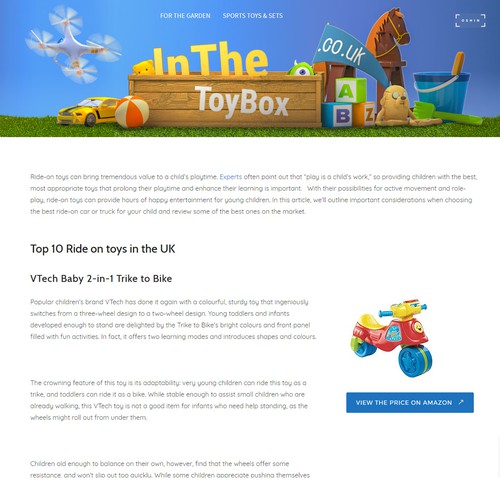 Looking for a stunning, illustrated header design for toy website. Design por untitled_pics