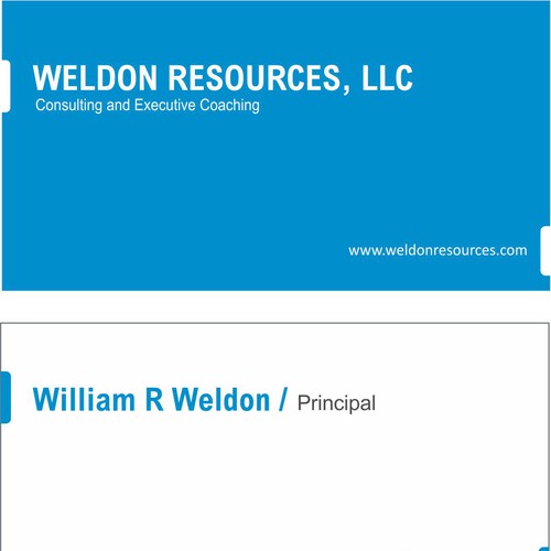 Create the next business card for WELDON  RESOURCES, LLC Design by Kipster Design
