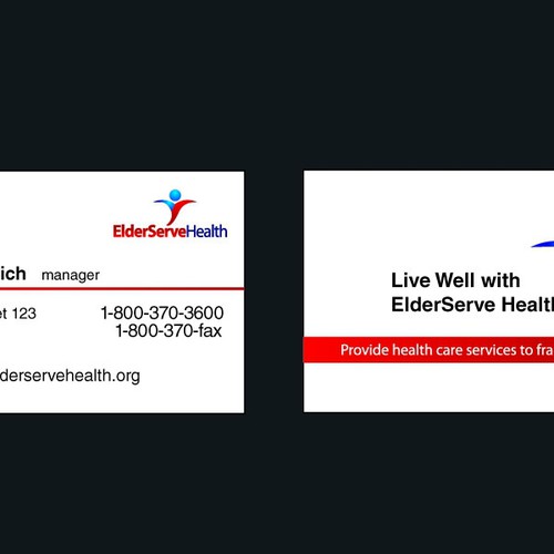 Design an easy to read business card for a Health Care Company デザイン by kinx