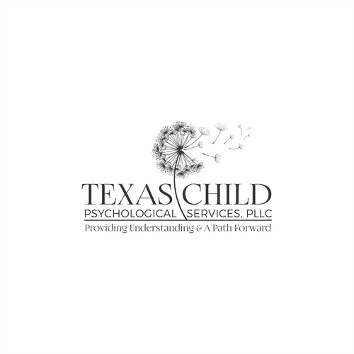 Hand-drawn dandelion logo for child psychologist Design by CreativeBP