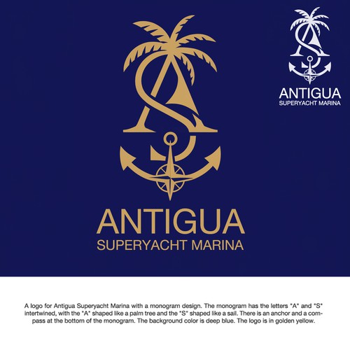 Logo for Antigua Superyacht Marina Design by Matchbox_design