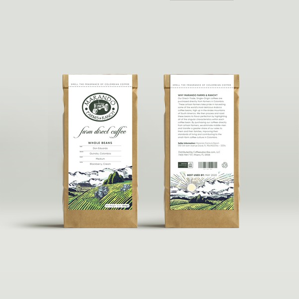 A captivating coffee label