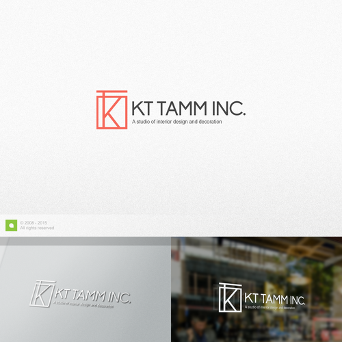 Create a design that highlights my initials "KT" as well as incorporate my business name "KT TAMM,IN Design by alygator™